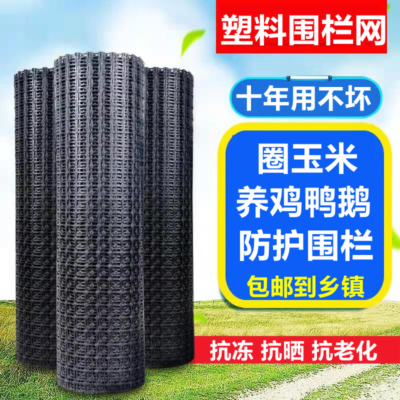 Plastic grid breeding net Poultry breeding fence geogrid balcony protective net leakage fecal net chicken fence net