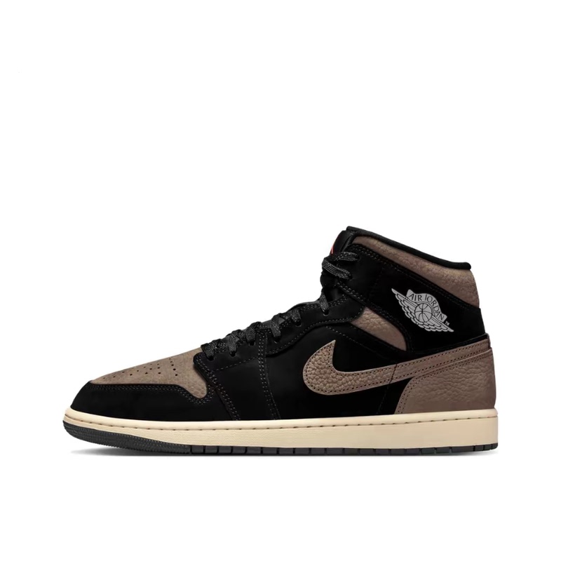 Jordan Air Jordan 1 Mid Se Brown and Black Men's Mid-Top Basketball Shoes Ib7110-002