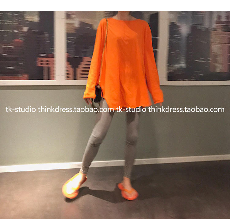 2018 thu đông mới co giãn bó sát skinny nhẹ màu xám quần legging cạp cao nữ mặc hoang dã chân chín quần quần ống rộng nữ