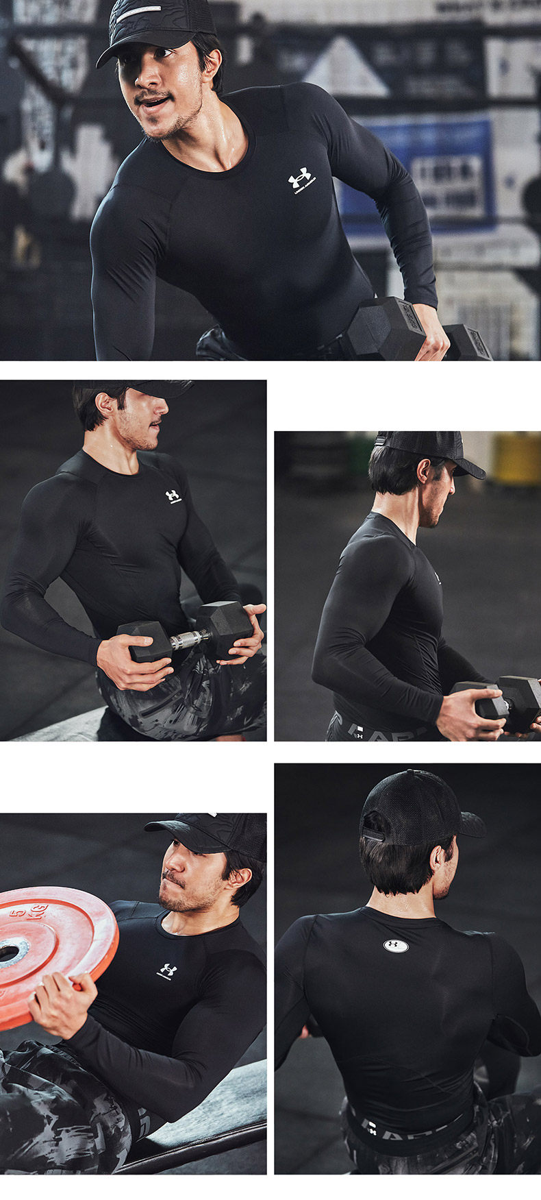 Под броней официальный UA HeatGear&reg; Armour человек обучение движение длинный рукав плотно Одежда 1361524 