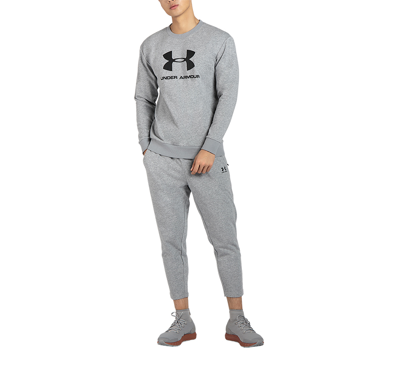 Under Armour Một người đàn ông ima Logo UA Basic Logo áo len cổ tròn thể thao - Thể thao lông cừu / jumper áo thu đông nam 2020