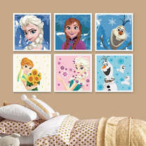 Painting diy oil color painting childrens digital oil painting Cartoon Cartoon June 1 Childrens Day simple diy Frozen