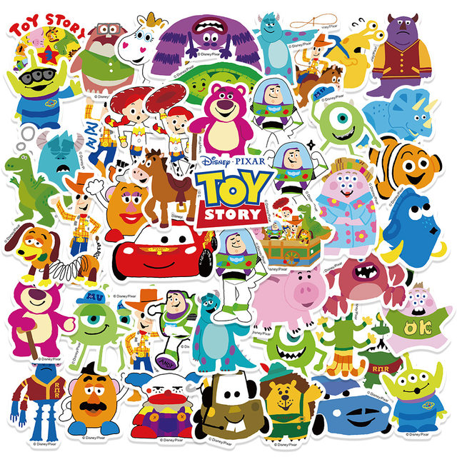 50 Disney Movie Pixar Character Stickers