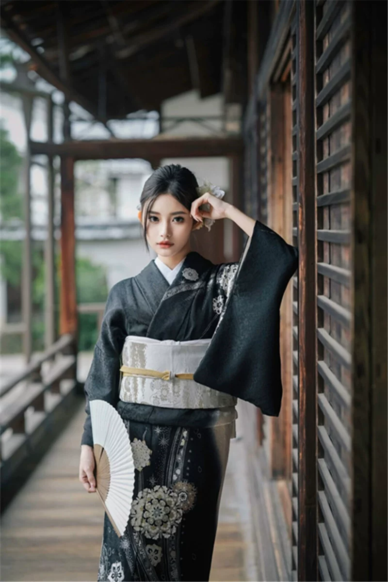 Japanese black bathrobe, set, wide color palette