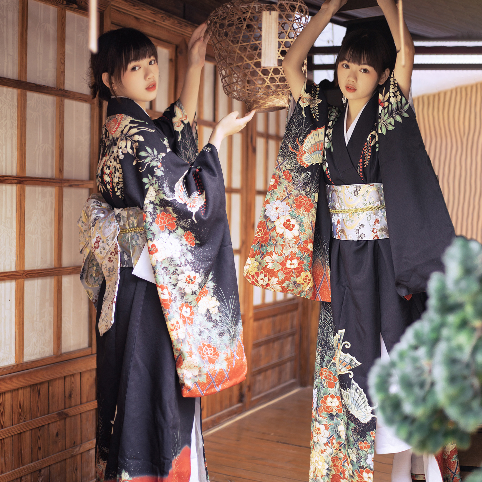 自撮り少女着物シリーズ 日本語スクリプト 殺戮 日本食店 ホームステイ 着物 女性 季節 写真撮影 改良 着物 浴衣