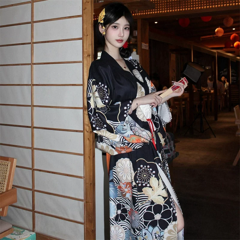 Japanese black bathrobe, set, wide color palette