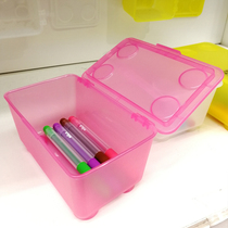 Transparent plastic storage box Childrens Lego toy building blocks IKEA partition parts classification grid storage box