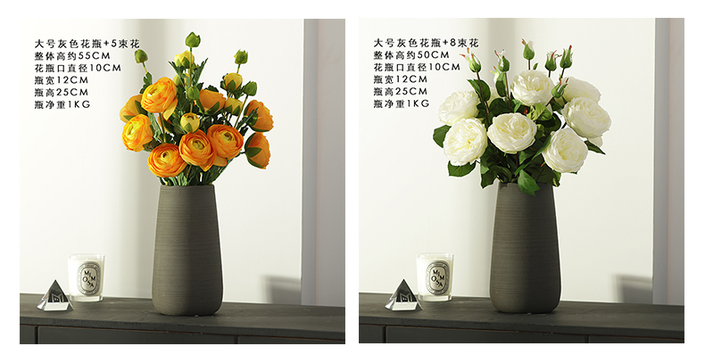 Nordic ceramic vase furnishing articles creative living room white flower arrangement drawing do vases, table home ground adornment