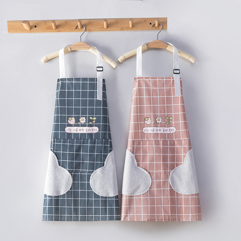 Apron household kitchen waterproof lady summer food and drinking special home outdoor work clothes
