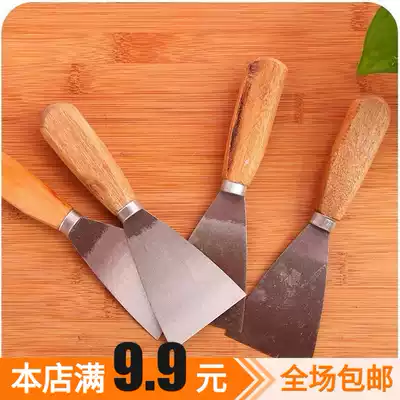 Thickened powder Wall shovel knife cleaning knife wood handle putty knife scraper plastering knife shovel Wall knife Earth cutter iron tool