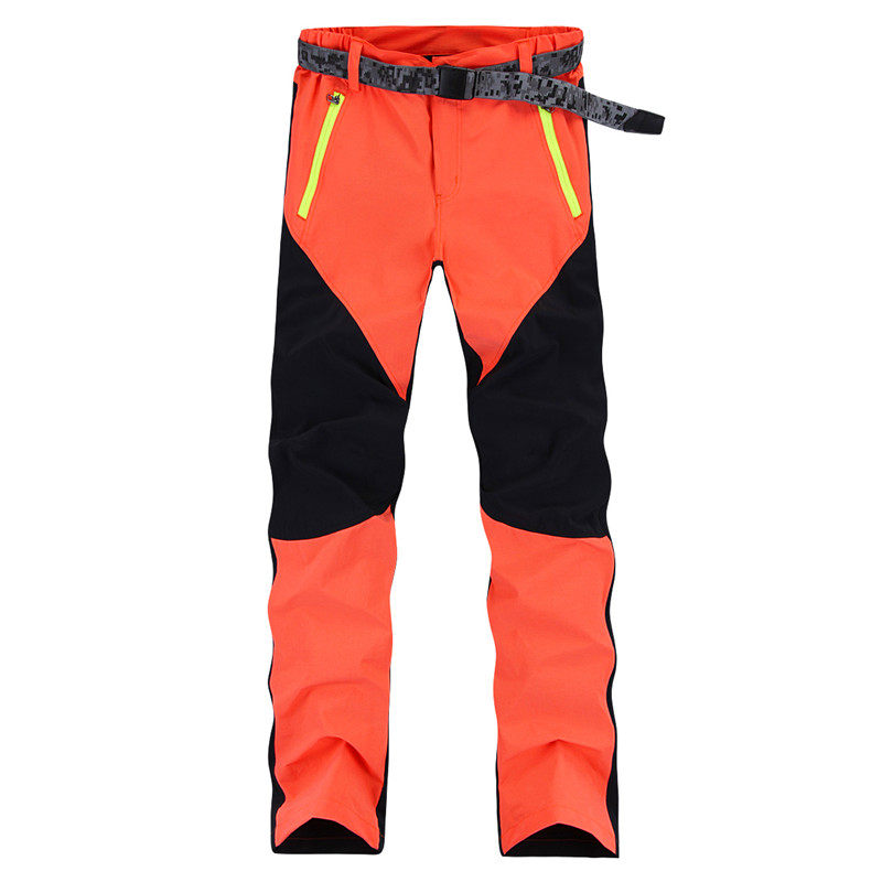 Outdoor stretch fast pants men's and women's thin summer four-sided stretch trousers quick-drying splicing mountaineering hiking plus size