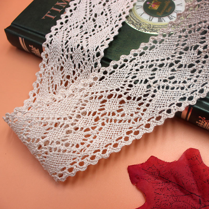 5 meters long cotton woven exquisite lace DIY handmade bedding curtain tablecloth accessories