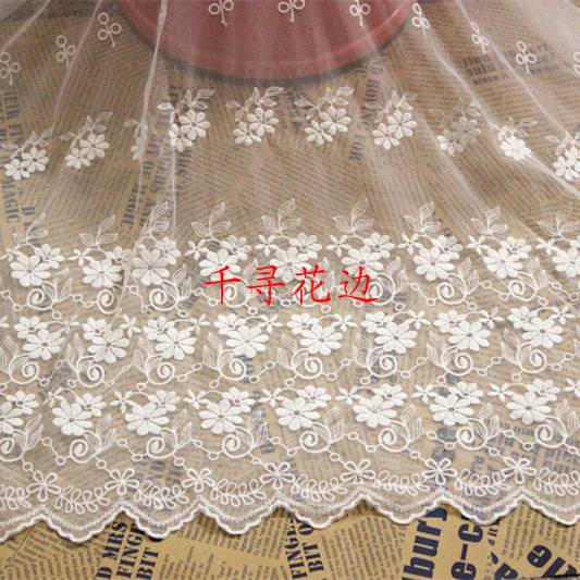 1026340 fine dress Foot Flowers Affordable Diy Handmade Dress Wedding Drape Curtain Table Cloth Accessories Lace Embroidered Web Yarn