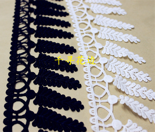 1120593 Preferential Lace Lace Lace Clothing Ornament Home Textile Accessories Milk Silk Leaf Fluke Water Soluble Embroidery