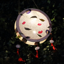 Lantern Festival Flower Lanterns Handmade Material Packs Children Activities Flowers Light Ancient Wind Creativity Handheld Palace Lanterns Flower Grass Paper Lamp Hanging Accessories