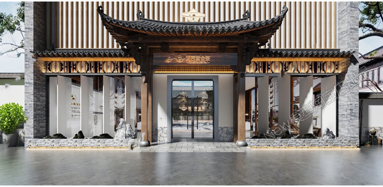 图片[47]-2023新款现代新中式日式店面门头门面室外建筑外观3d模型库3dmax-cg男孩