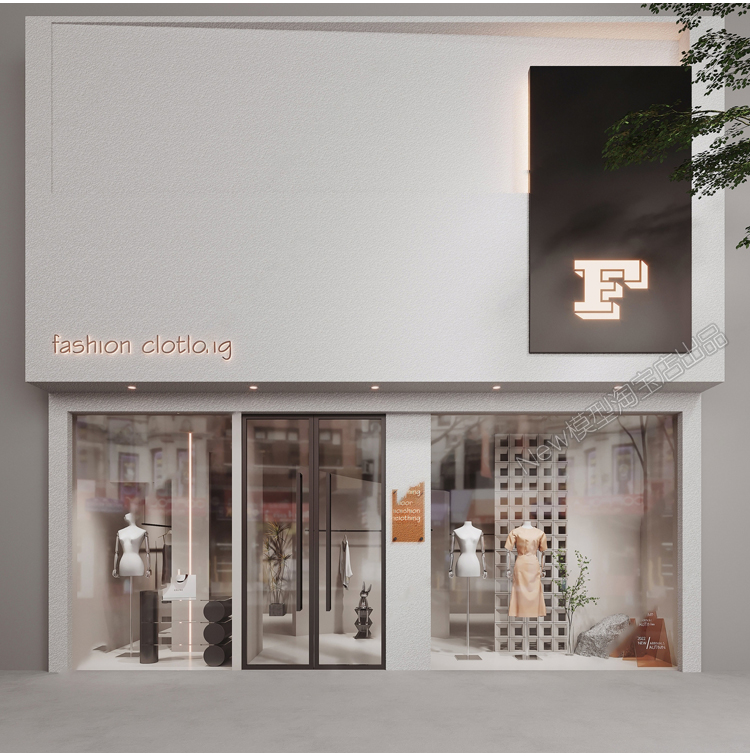 图片[55]-2023新款现代新中式日式店面门头门面室外建筑外观3d模型库3dmax-cg男孩