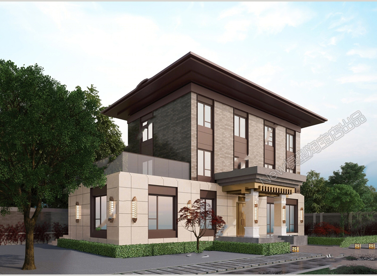 图片[35]-别墅外观3d模型现代中式室外建筑景观自建房民宿新农村3DMAX素材-cg男孩