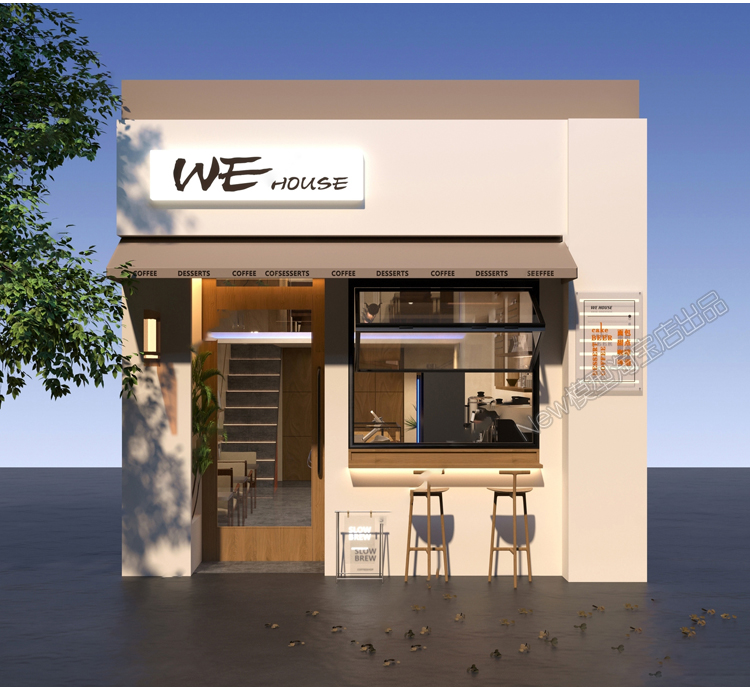图片[31]-2023新款现代新中式日式店面门头门面室外建筑外观3d模型库3dmax-cg男孩