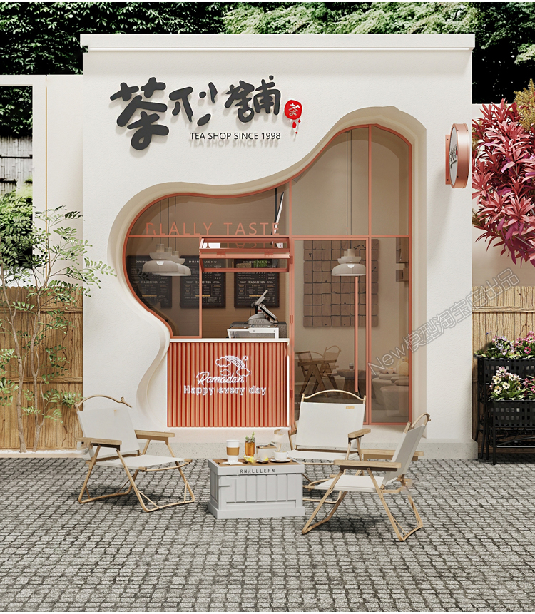 图片[5]-2023新款现代新中式日式店面门头门面室外建筑外观3d模型库3dmax-cg男孩