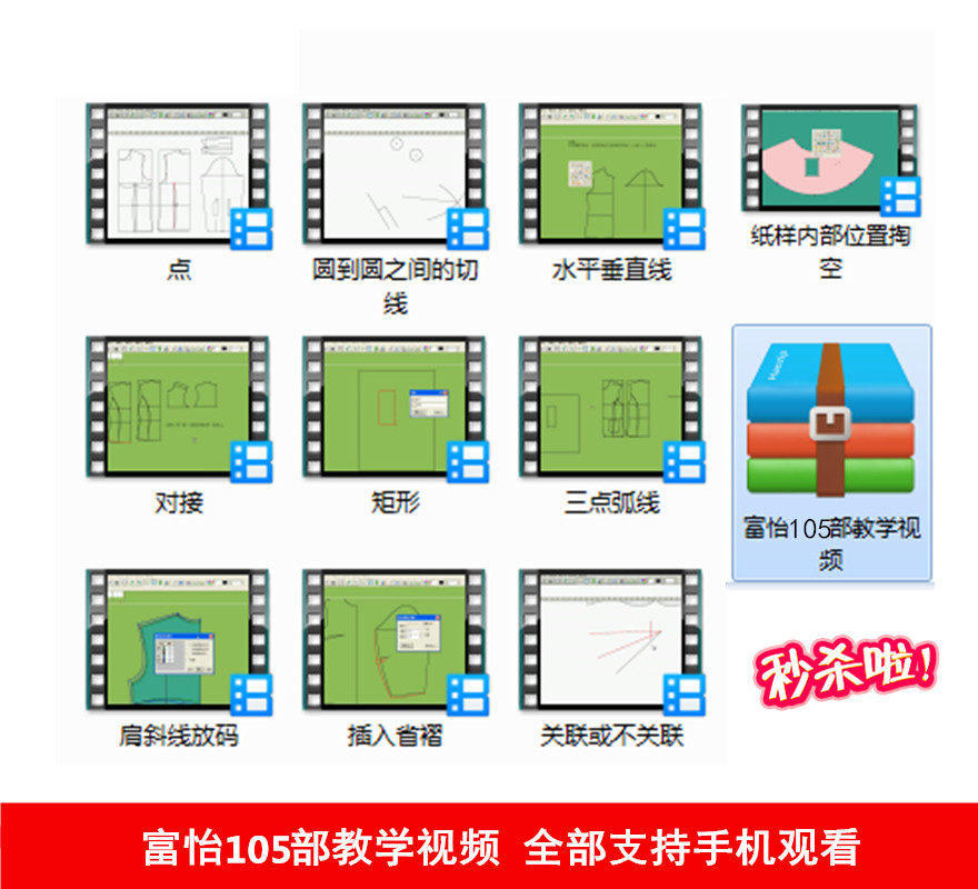 Fuyi clothing CAD software self-study tutorial video Plate making and discharging code tool operation teaching video 105