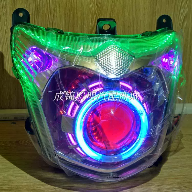 Hot Super 125-20-6-8 Đèn pha hội Refit Dual Light Lens Xe máy Xenon Light Angel Devil Eye