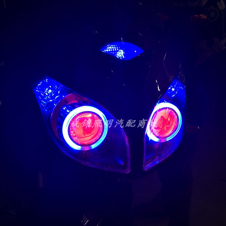 Northern Lights Skyline Xe Thể Thao Đèn Pha Lắp Ráp Tái Trang Bị Kép Ống Kính Ánh Sáng Xe Máy Xenon Ánh Sáng Mắt Thiên Thần Mắt Quỷ đèn pha xe máy vuông