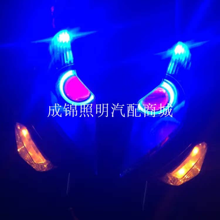 Cưỡi xe điện sửa đổi 3 inch đèn xe máy xenon sáng cao đôi thấu kính thiên thần lắp ráp đèn pha - Đèn HID xe máy đèn pha bi cầu xe máy