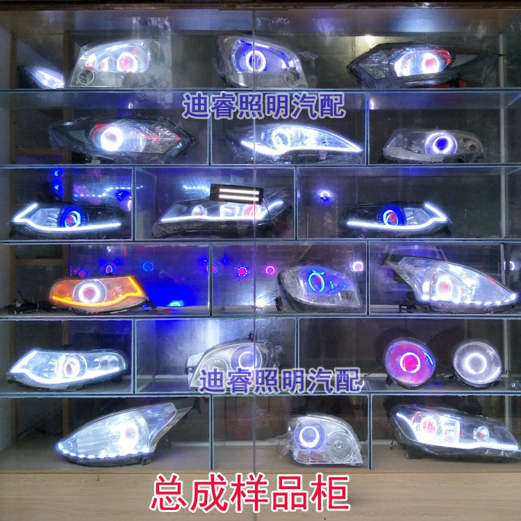 Hot mới lắp ráp đèn pha thông minh Qiao Ge i sửa đổi ống kính đôi ánh sáng xe máy Xenon đèn thiên thần mắt quỷ - Đèn HID xe máy đèn siêu sáng cho xe máy