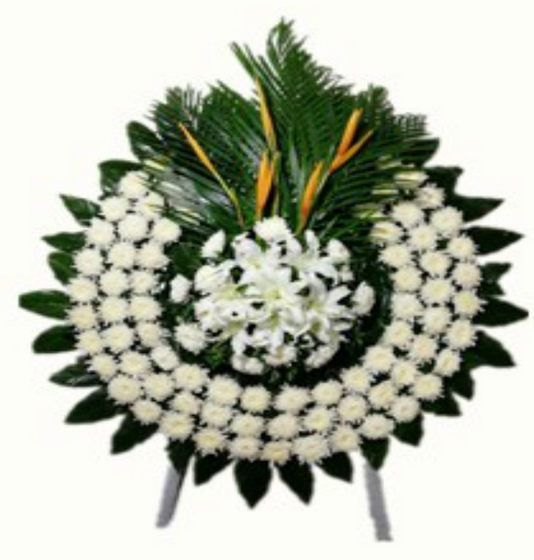 Wreath funeral funeral flower basket funeral funeral supplies Shanghai Longhua West Baoxing Road funeral home flower delivery