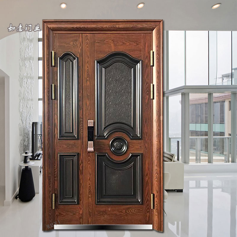 New villa door home security door indoor entry door security door child mother door entry imitation copper door smart door