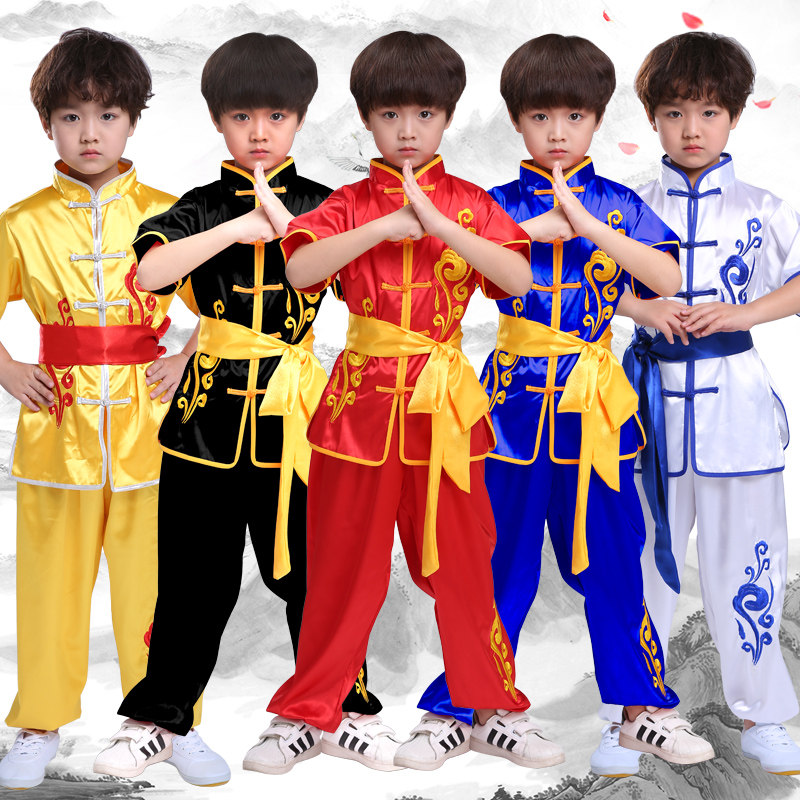 Children's martial arts Performance Conqueror Embroidery Dragon Early Childhood Competition Martial Arts Performance Costume Kung Fu Martial Arts Training Suit