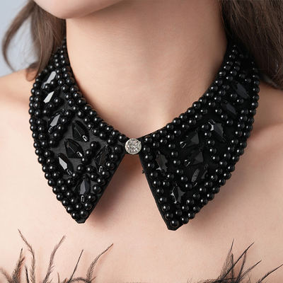 Korean version women's collar pearl necklace fake collar decoration fake collar Fur collar doll collar sequins spring and summer new fake collar