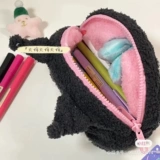 Двусторонний плюшевый пенал, вместительная и большая милая японская косметичка