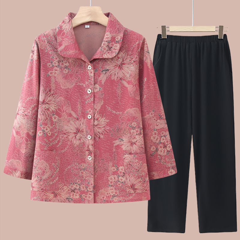 Summer Clothes for Middle-Aged and Elderly Women, Grandma Shirts, New Tops, Mom Summer Suits, Clothes for 60-70 Year Old Women