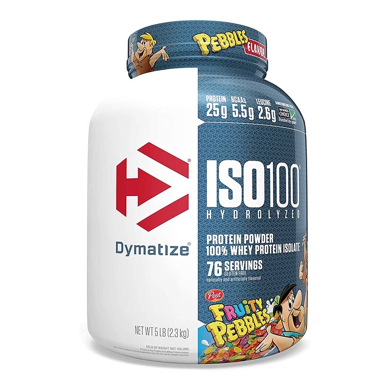 Dymatize Iso100 Hydrolyzed Isolated Whey Protein Powder 5 Lbs Fitness Training Protein Supplement