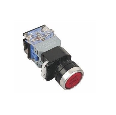 A Canon button 22mm button switch LA38-11DNZS outlet with lamp self-locking flat head