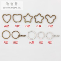 Handmade keychain material bronze steel key ring hanging ring ring hanging ring diy accessories 10 pcs