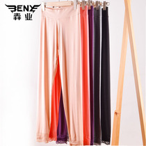 New Benye ultra-thin autumn pants female modal lace mid-rise warm pants autumn and winter bottom line pants 9292