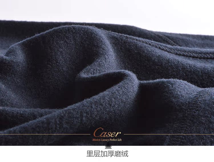 Caesar caser phụ nữ một lớp dày mùa thu quần Xinster chà nhám lông cừu đầu gối cơ thể chân mỏng eo cao quần ấm quần áo giữ nhiệt nam uniqlo