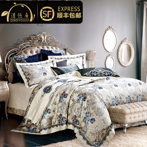 Châu âu bộ đồ giường bốn mảnh quilt cover sheets bed cover bedding set cao cấp giường bốn hoặc tám bộ
