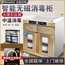 Disinfection cabinet commercial tea cabinet household stainless steel tableware cupboard Stocker horizontal double door large capacity cleaning cabinet