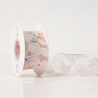 Розовая корейская лента, 3.8см