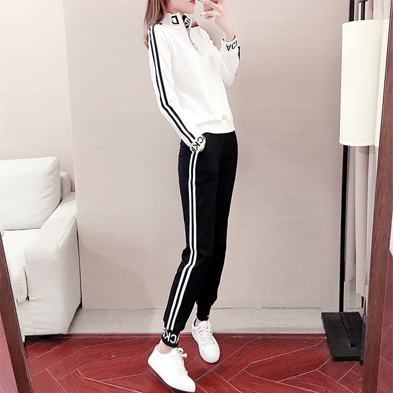Sports suit women's spring and autumn 2021 new trendy brand fashion casual wear foreign style autumn and winter 2020 sweater two-piece set