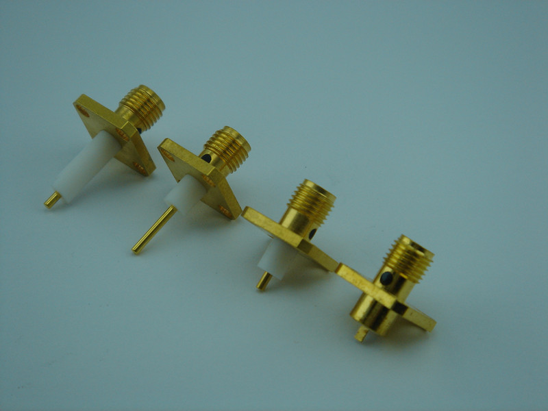 SMA-RKF4-15A Microwave Radio Frequency coaxial four-hole flange connector SMA-KFD