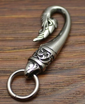 316 stainless steel titanium steel carved U hook American totem pattern key chain pants hook buckle clasp financial cloth buckle