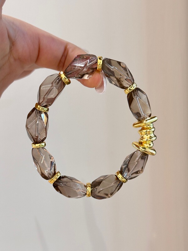 Yunbian Natural Citrine Bracelet for Women, Niche Design, Versatile Crystal Bracelet, Gift for Girlfriend