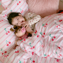 100% cotton Nordic style high and low bed bed four-piece cotton bedspread three-piece set up and down bed boys and girls bedding