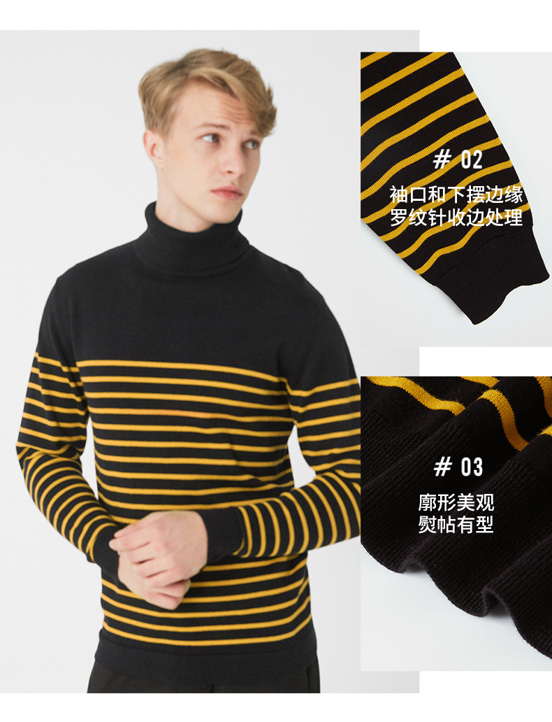 C & A Nam Raglan tay áo cổ cao đan áo len mùa đông mỏng áo len mỏng CA200210425 quần áo nam hàng hiệu