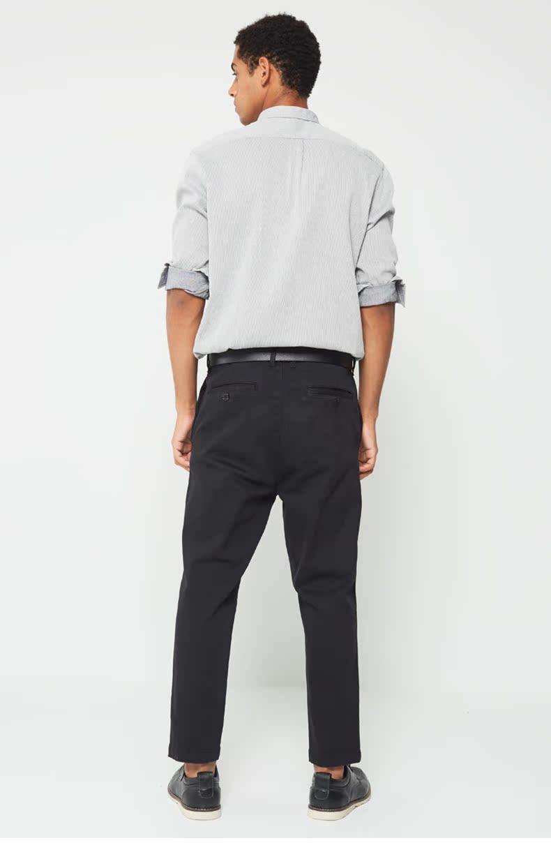 C & A Quần jean thoải mái cho nam Quần jean đen mùa đông Quần denim mới giặt CA200212013 đồ nam